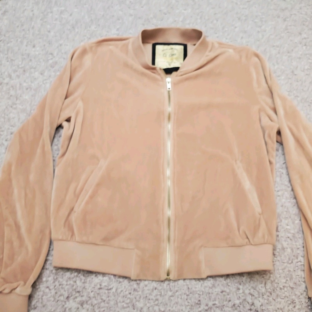 Ci Sono Faux Super Soft Full Zip Peach Jacket Outerwear
